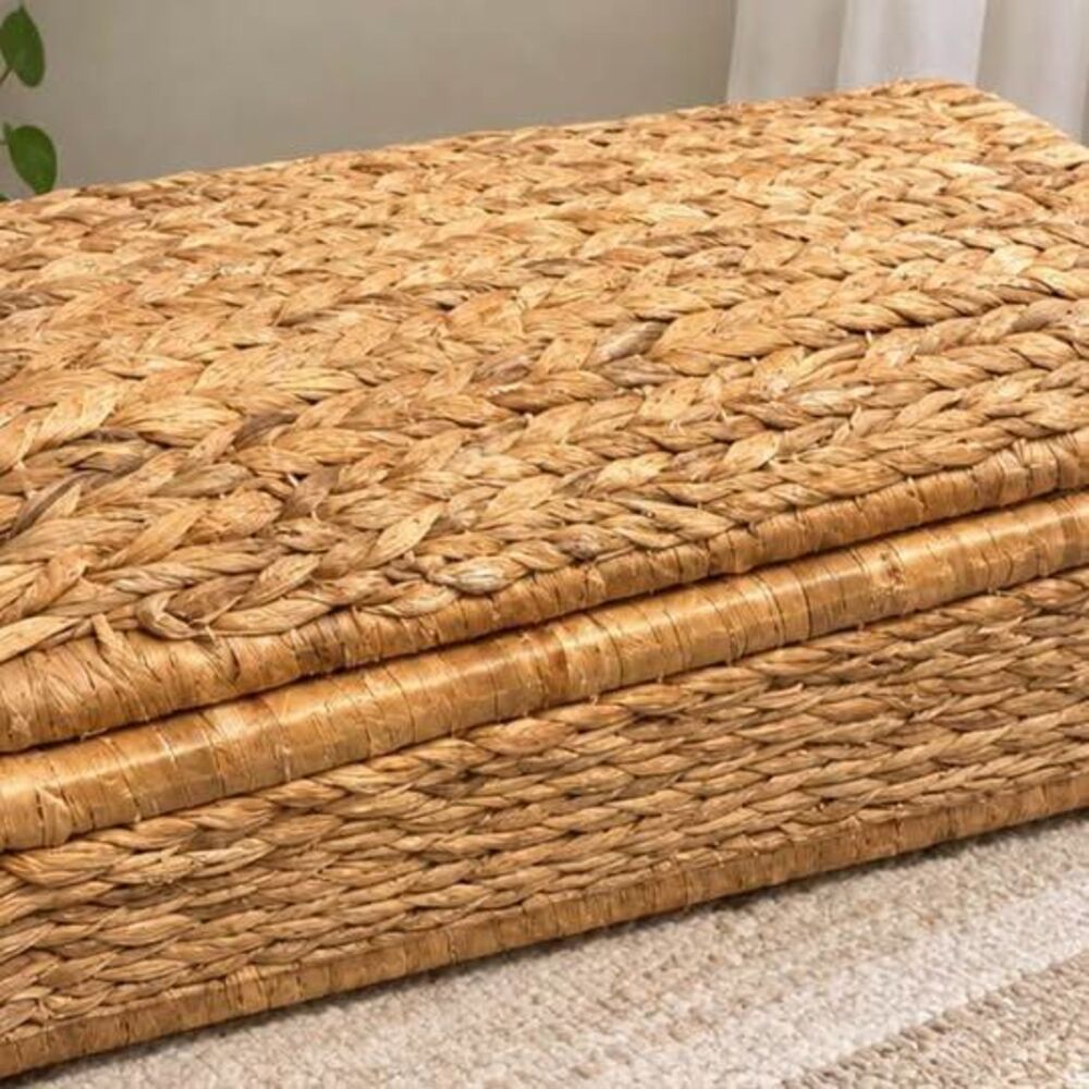 Natural Woven Storage Box decor treasure chest woven